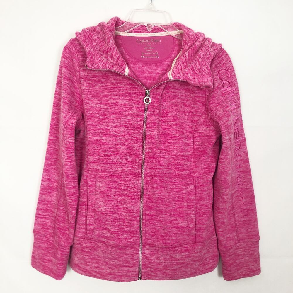 Calvin Klein Performance Full Zip Pink Hoodie Size S